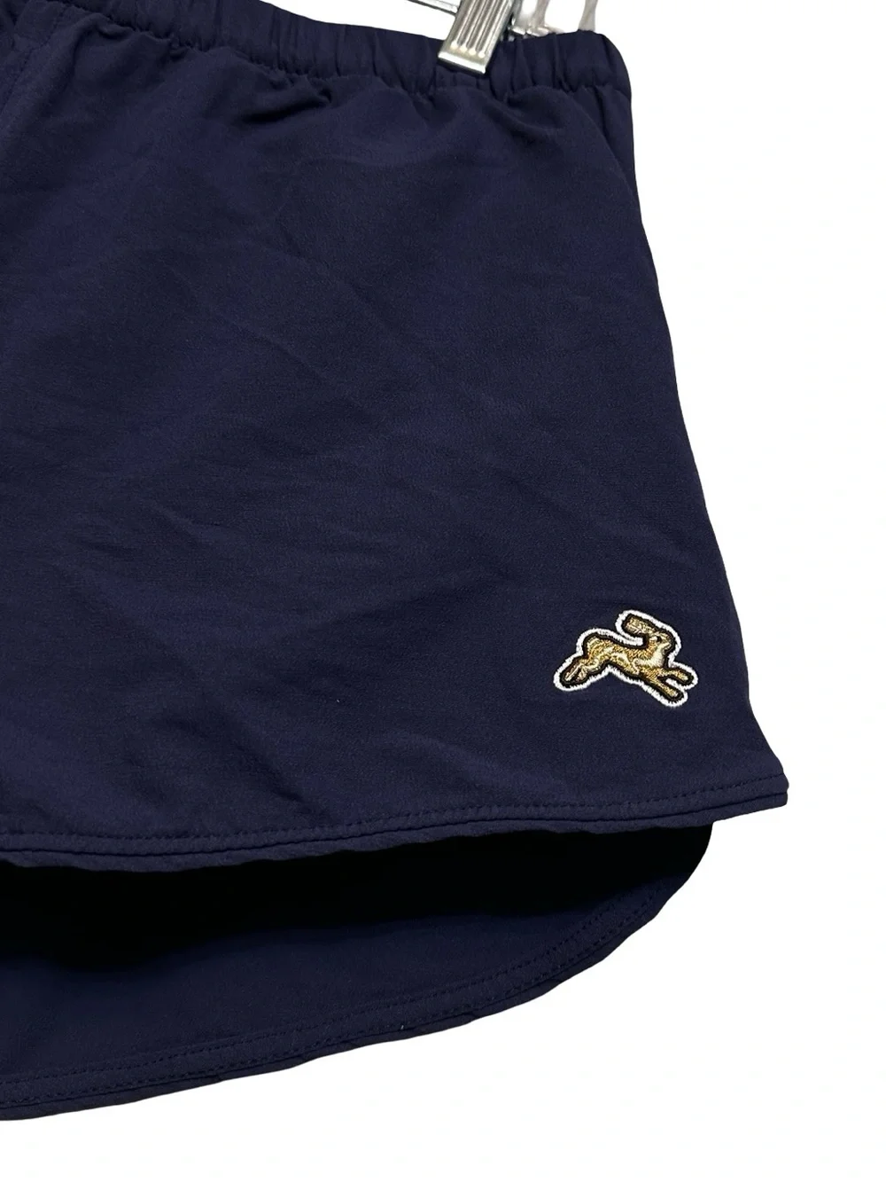 Tracksmith Navy Blue Wool Blend Sport Shorts Size Small Zip Pockets Running